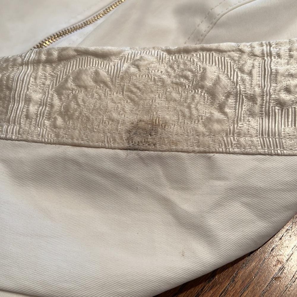 Seven For All Mankind White Cotton Jacket With Brocade Trim Double Breasted L - Picture 6 of 9